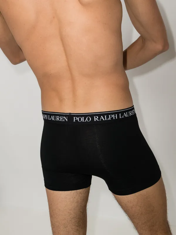 three-pack logo print boxers