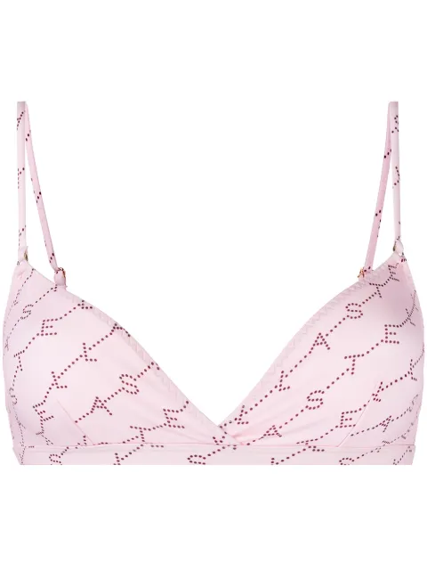 Stella McCartney monogram-print bikini top