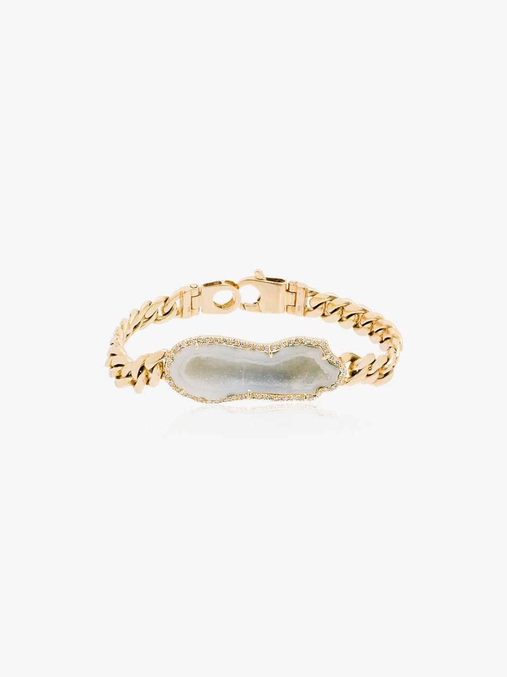 Shop Kimberly Mcdonald 18k Yellow Gold Diamond Geode Bracelet