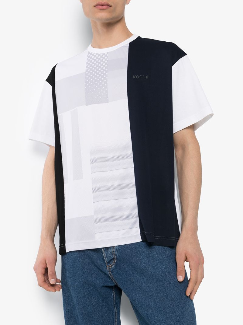 KOCHÉ VERTICAL PATCHWORK T-SHIRT 