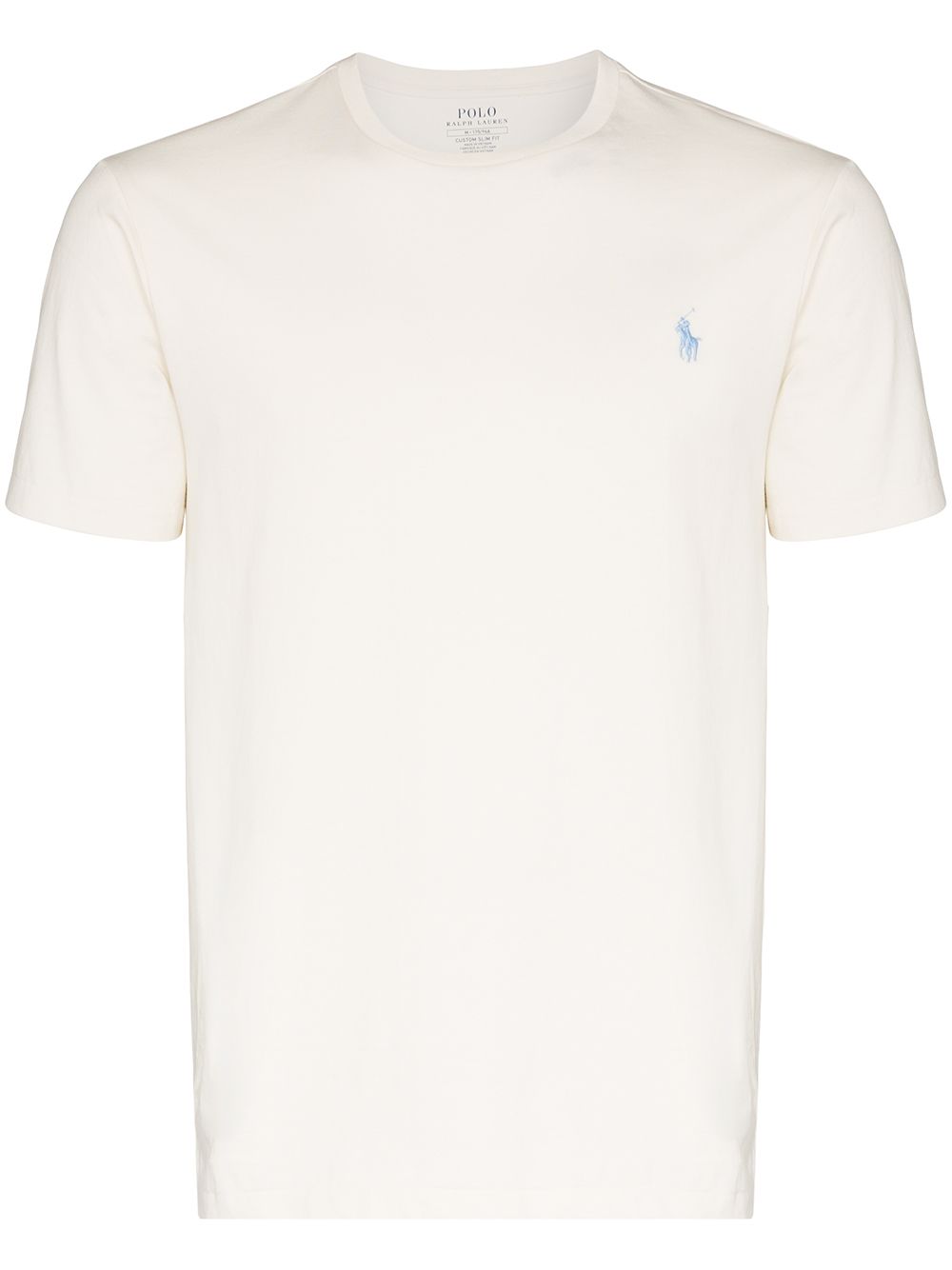 Shop Polo Ralph Lauren Logo-embroidered Cotton T-shirt In Neutrals