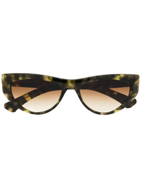 Christian Roth lentes de sol cat eye con efecto de carey