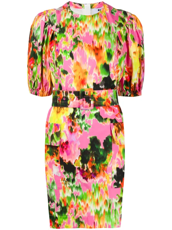 abstract floral dress
