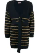 Imagem 1 de TWINSET Cardigan metálico com cinto e listras
