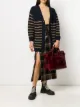 Imagem 2 de TWINSET Cardigan metálico com cinto e listras