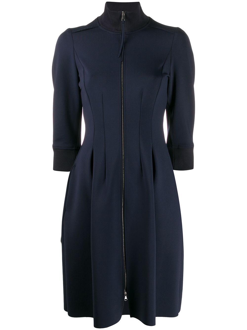 Dorothee Schumacher Flared Zip Neck Dress In 蓝色