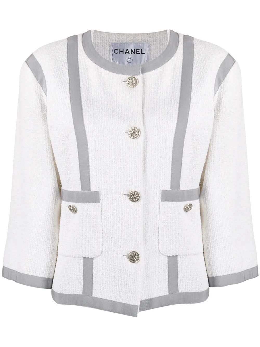 CHANEL Pre-Owned 2010s Cropped Tweed Jacket - Farfetch