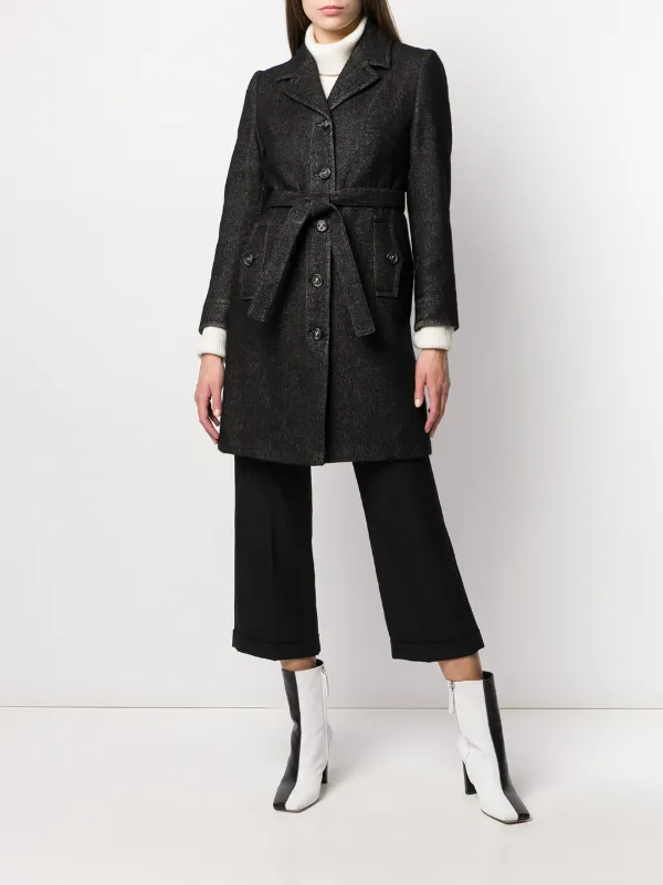 Belted tweed coat Clearance