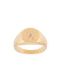 Nialaya Jewelry 10 Year Anniversary Collection signet ring - Gold