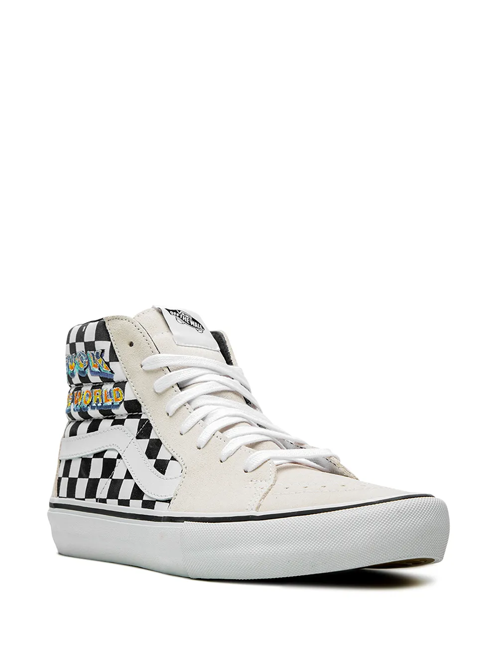 Vans x Supreme Sk8 Hi Pro F ck The World Checkerboard Sneakers White FARFETCH UK