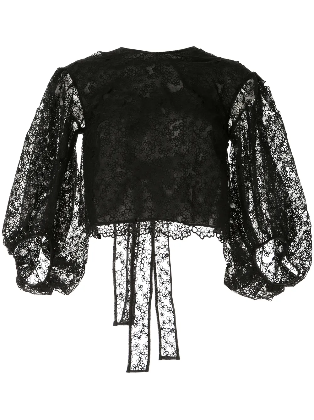 

Cecilie Bahnsen floral tulle blouse - Black