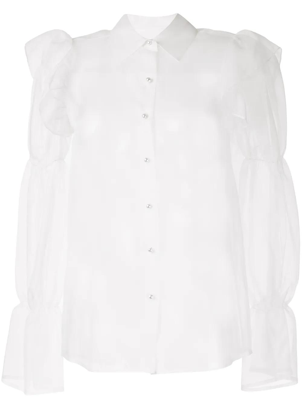 

Macgraw Souffle sheer blouse - White