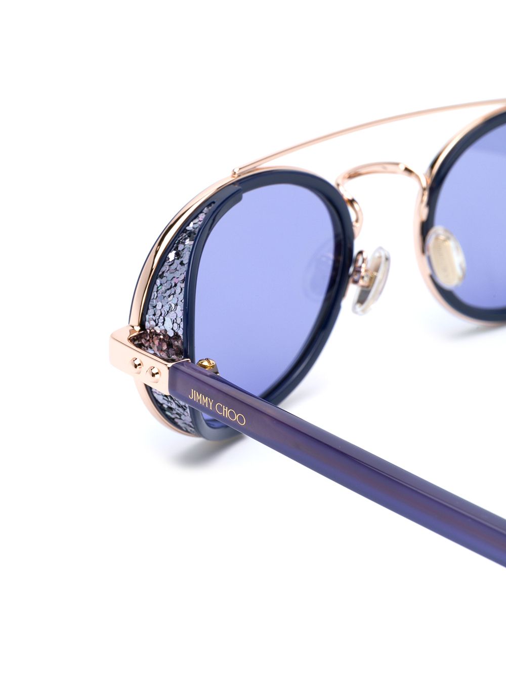 фото Jimmy Choo Eyewear солнцезащитные очки в круглой оправе с затемненными линзами