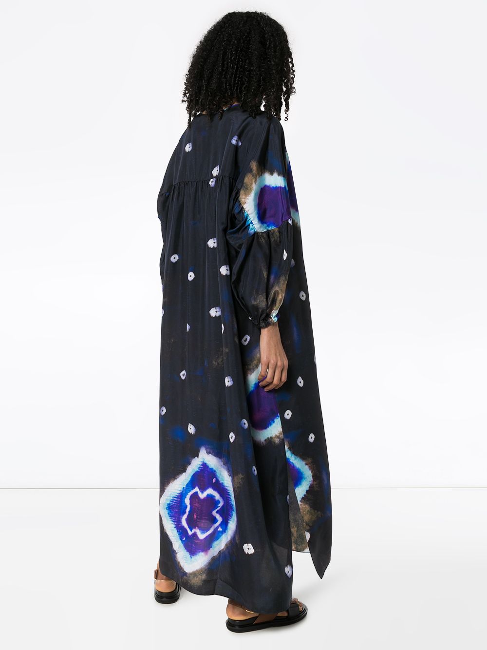 фото By walid rosie tie-dye silk smock dress