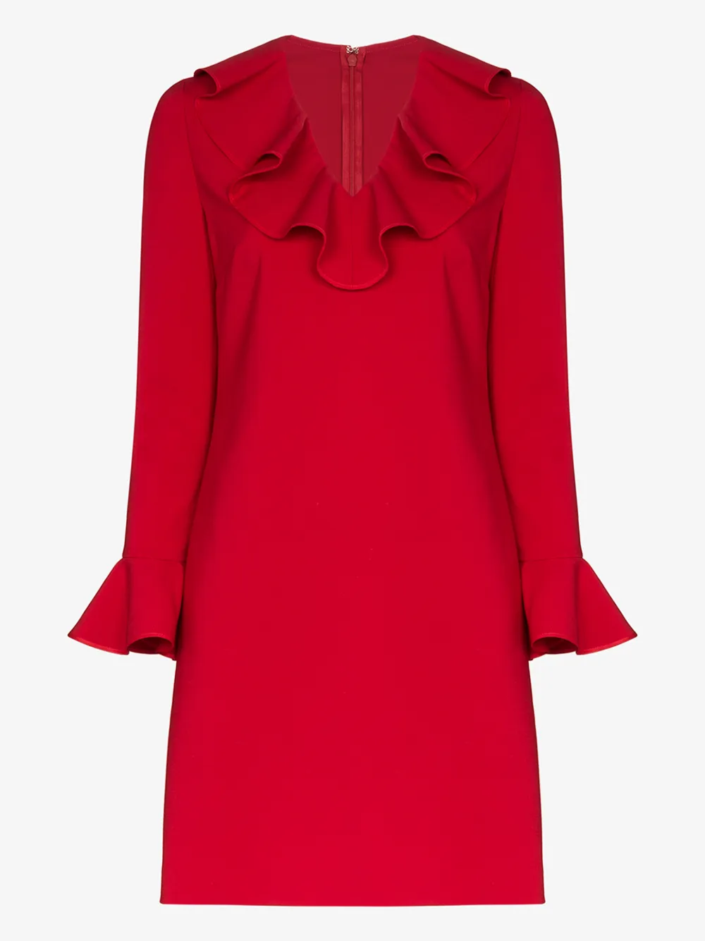 VALENTINO RUFFLE NECK SHIFT DRESS,TB3VAR304FJ14655630