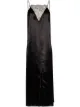 Image 1 of Khaite Leandra deep V-neck satin dress