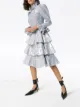 Batsheva Confection metallic tiered dress