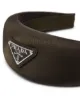 Prada logo plaque headband