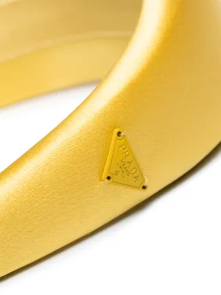 yellow logo satin headband展示图