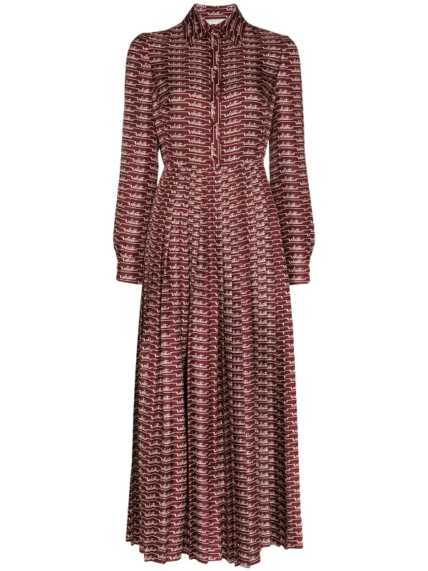red print shirt dress