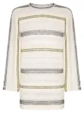 Jil Sander stripe knit jumper - Metallic