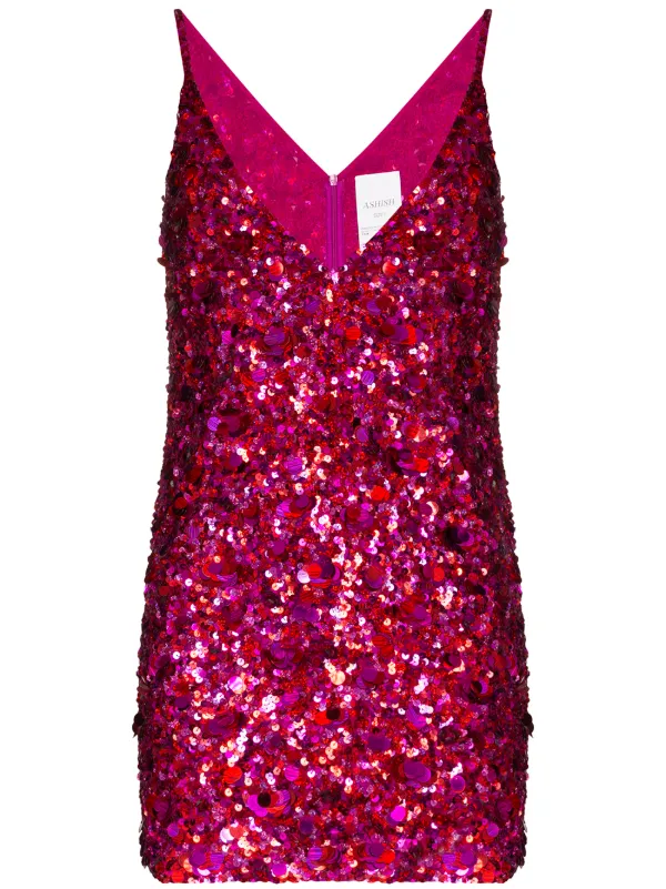 express pink sequin dress