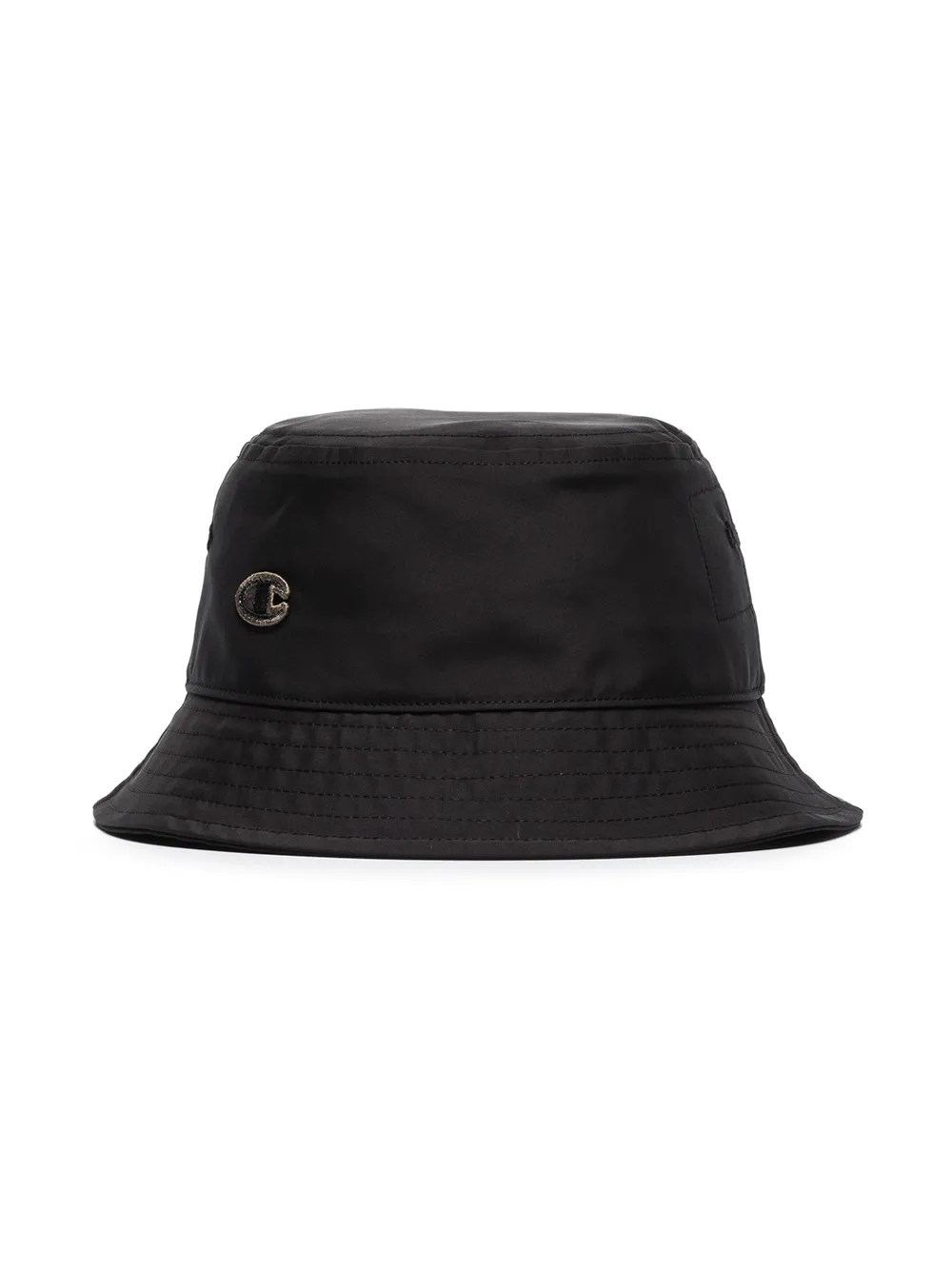 Rick Owens X Champion X Champion black logo bucket hat