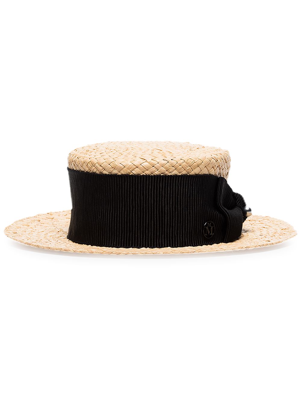 фото Maison michel плетеная шляпа канотье kiki