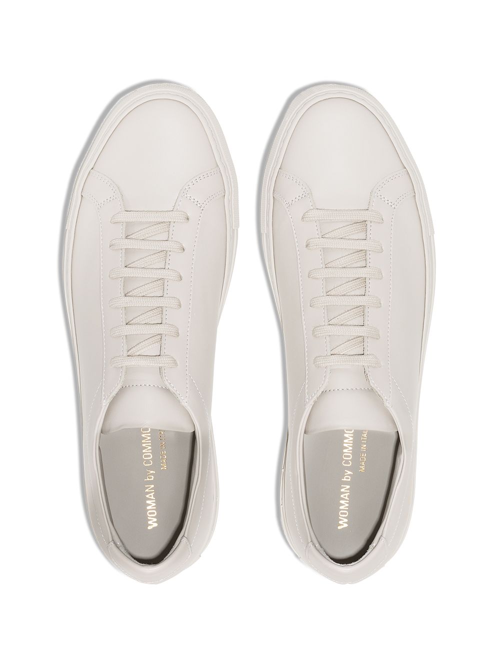 фото Common projects neutral achilles leather sneakers