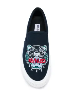 kenzo tiger slip on sneakers