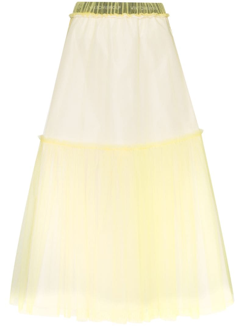 VIKTOR & ROLF SUMMER DREAMING RUFFLED MIDI SKIRT 