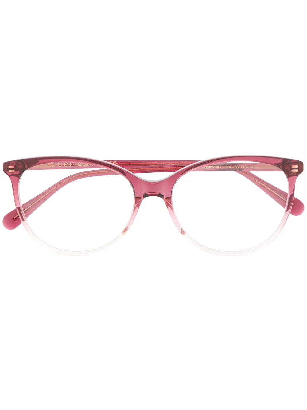 Gucci Eyewear GG0550O オーバル眼鏡フレーム - レッド Gucci Eyewear GG0550O オーバル眼鏡フレーム - レッド