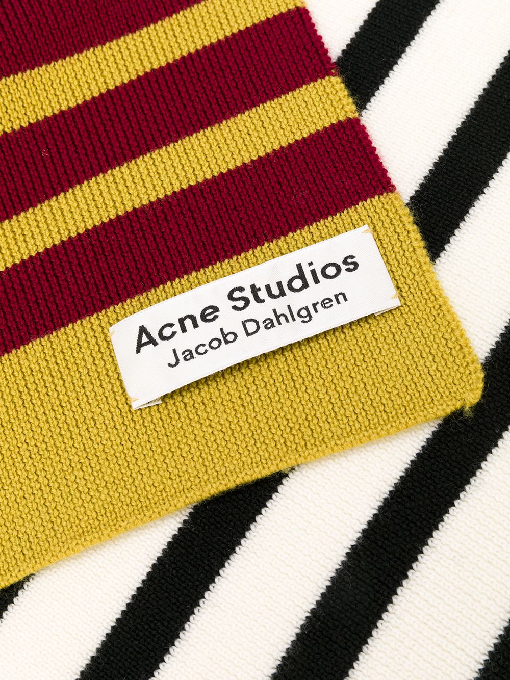 фото Acne Studios полосатый шарф из коллаборации с Jacob Dahlgren