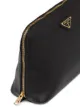 Prada logo-plaque zipped pouch