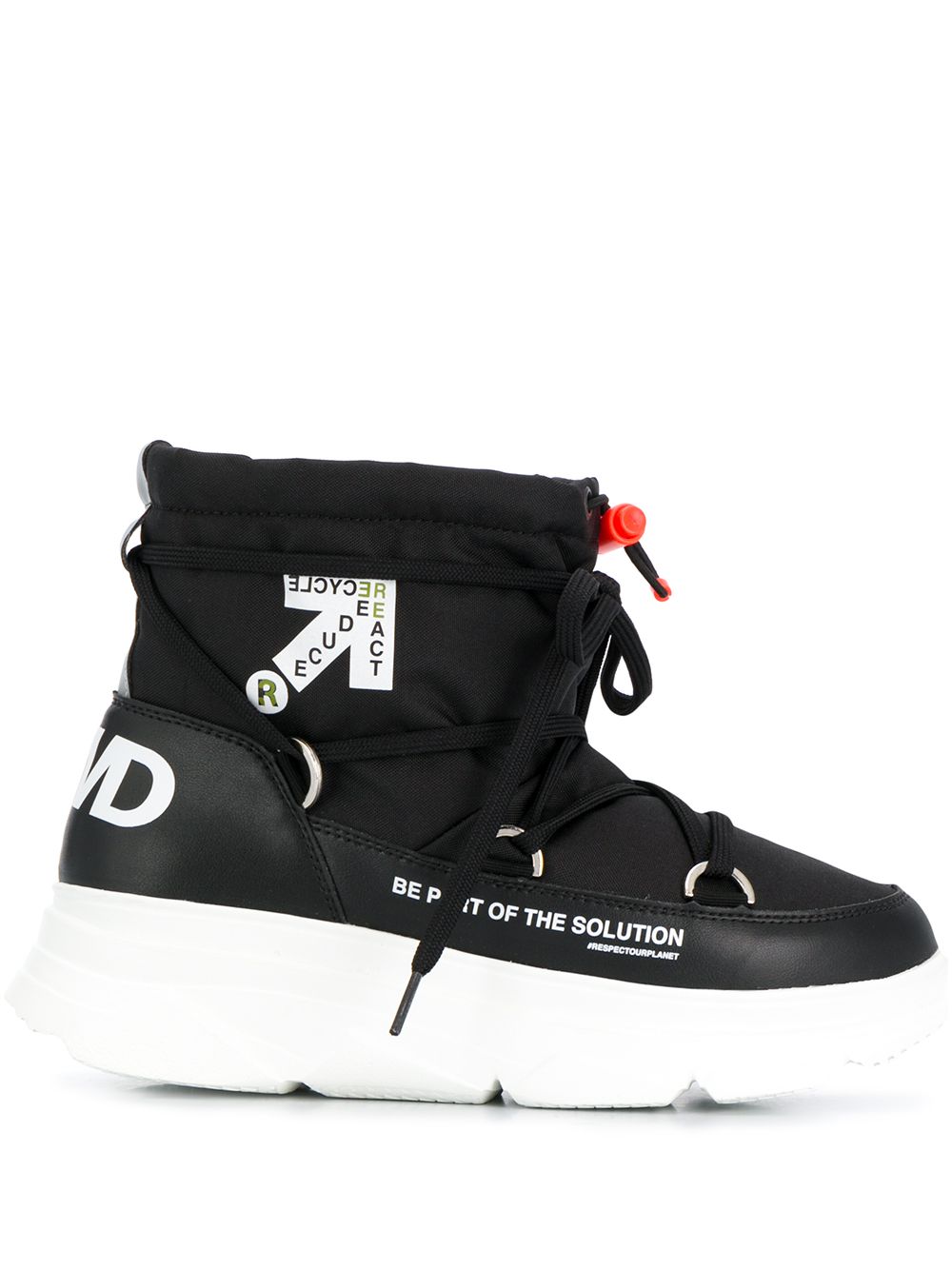 F_WD logo snow boots – Black