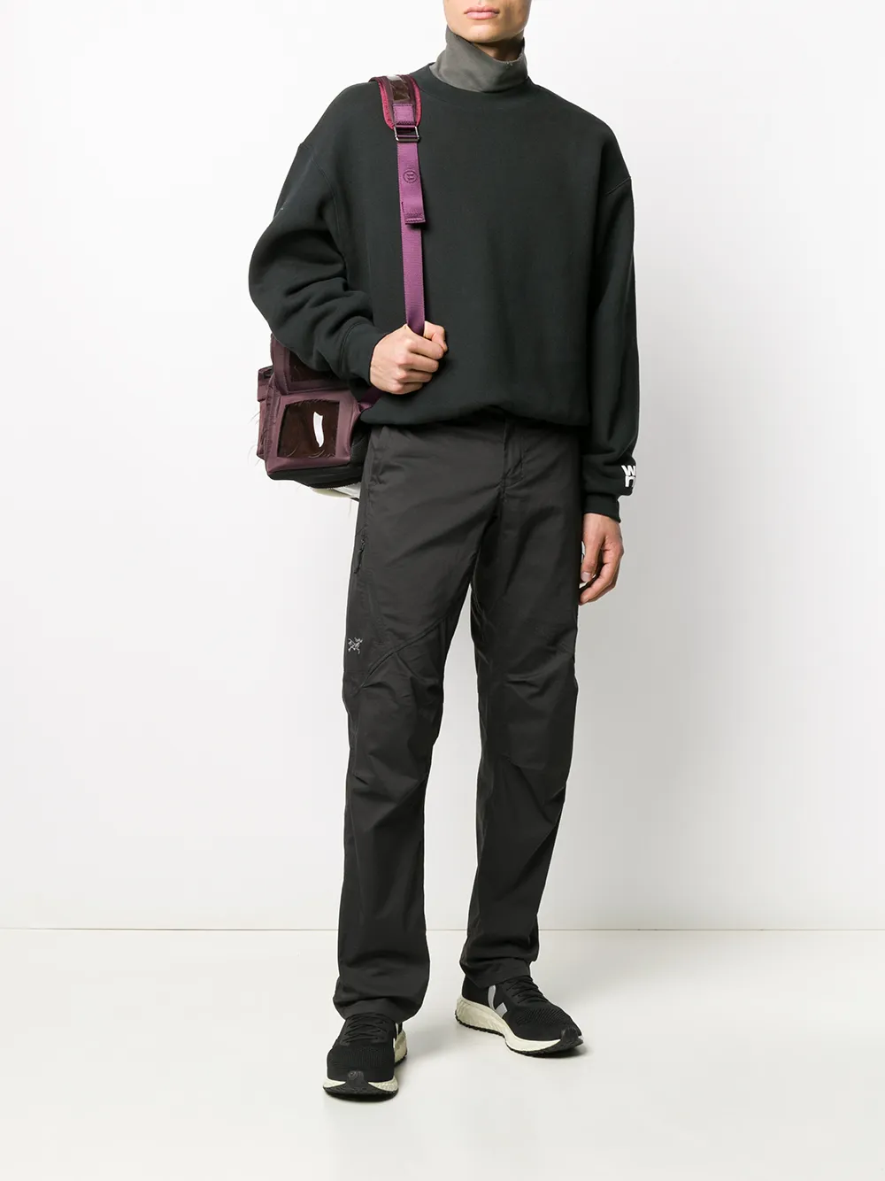 Alexander wang dense online fleece bubble crew neck