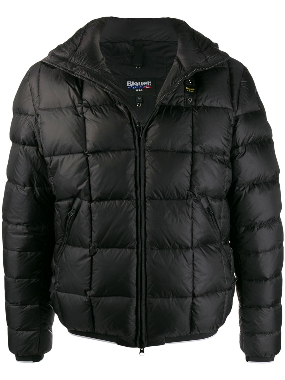 Blauer Barnes Hooded Down Jacket In 黑色