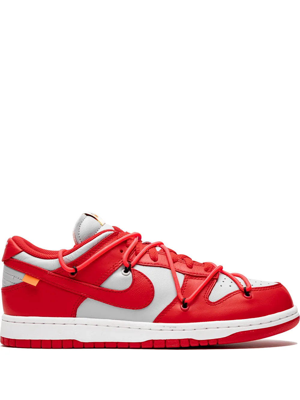 Shop red Nike X Off-White Dunk Low sneakers with Express Delivery - Farfetch