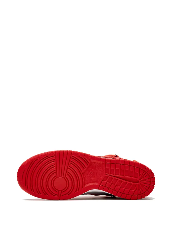 Shop Red Nike X Off White Dunk Low Sneakers With Express Delivery Farfetch