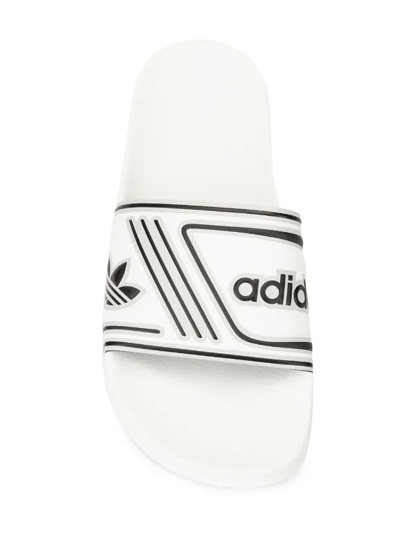 Adidas Logo Pool Slides | White | FARFETCH