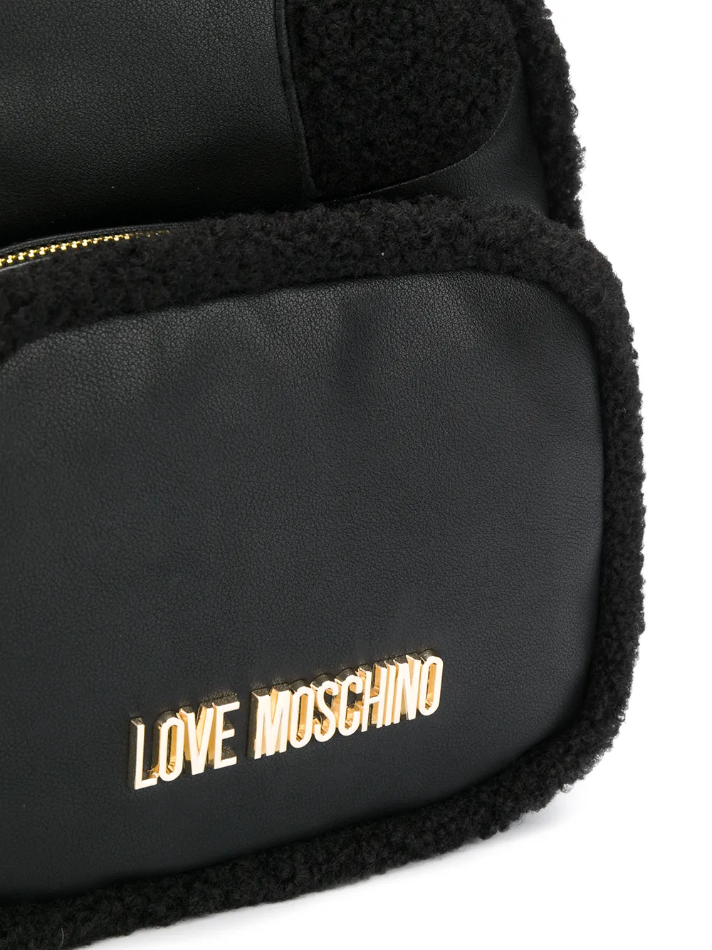 фото Love Moschino рюкзак со вставкой из овчины