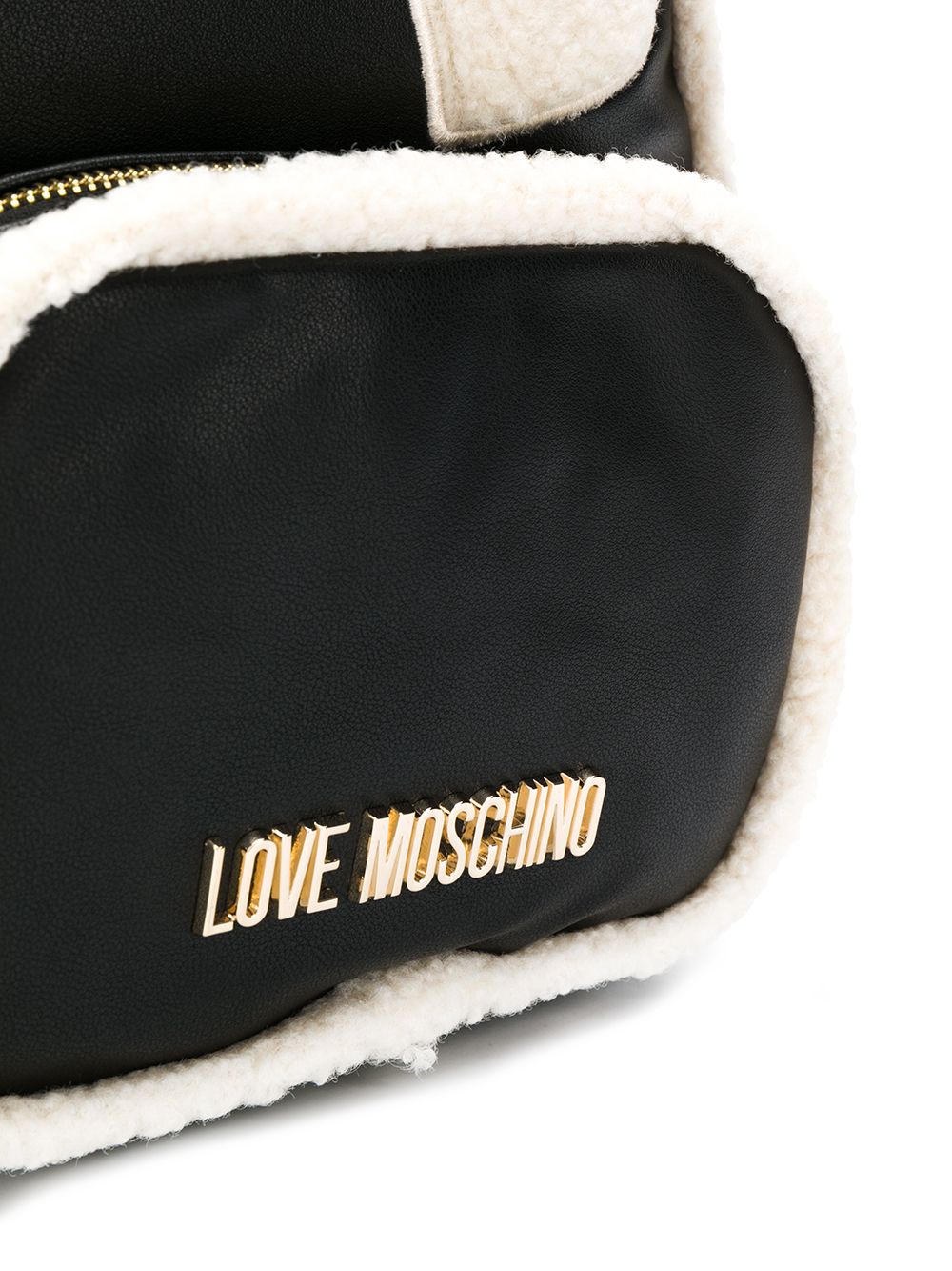 фото Love Moschino рюкзак со вставкой из овчины