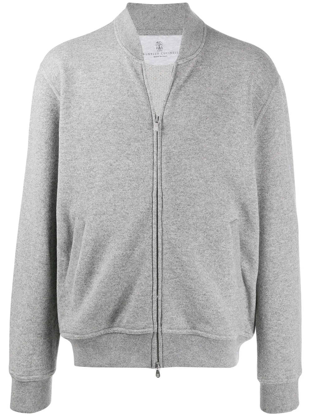 Brunello Cucinelli Sweater met rits Grijs