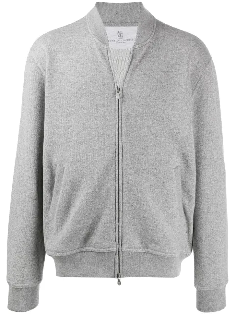 Brunello Cucinelli zipped long sleeve sweatshirt