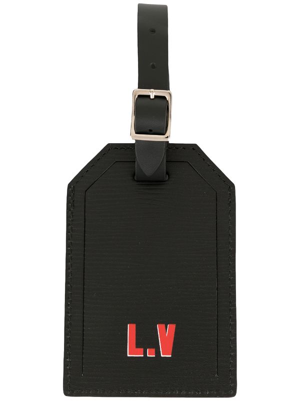 louis vuitton luggage tag black