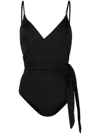 black tie waist swimsuit