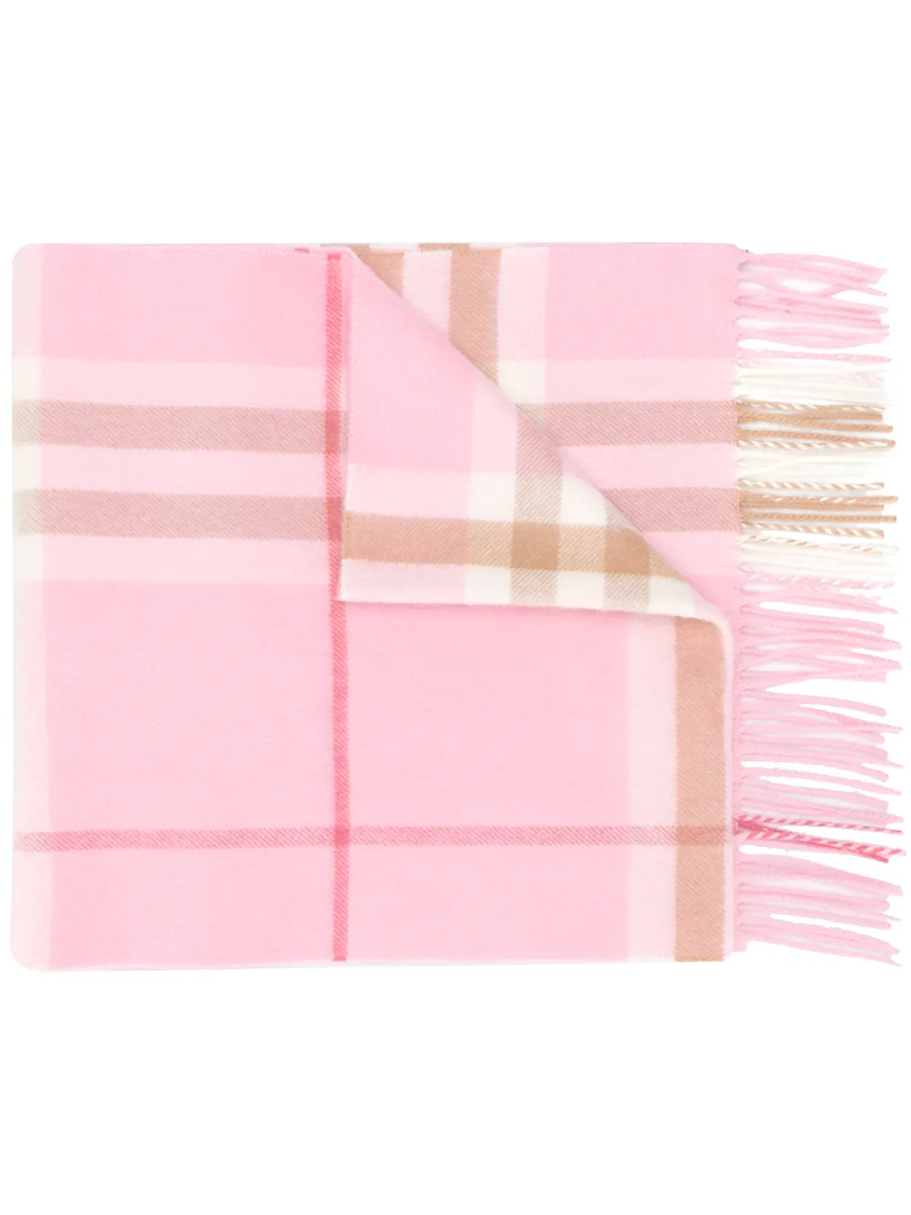 Burberry Cashmere Giant Check Scarf In 粉色