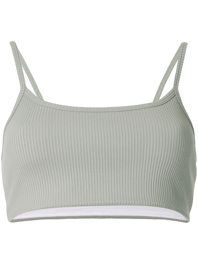 Year Of Ours Ribbed Bralette Top In Grey