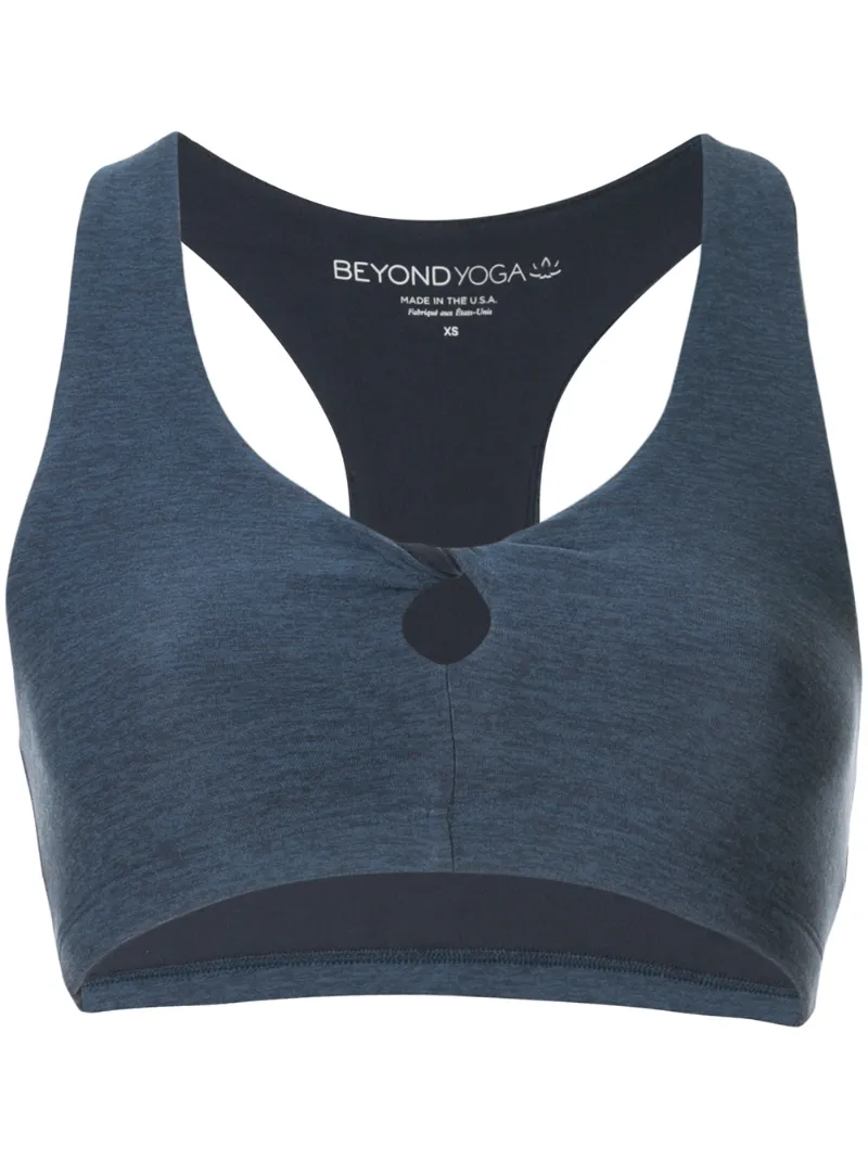 Beyond Yoga Weekend Traveler Lightweight Sports Bra In Blue