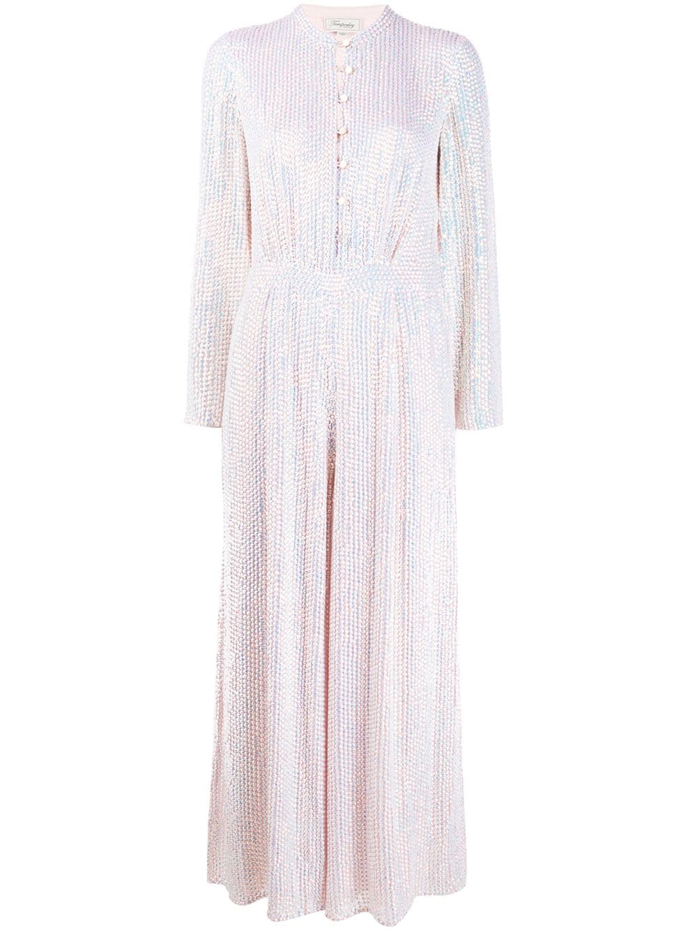 TEMPERLEY LONDON WIDE LEG SEQUINNED JUMPSUIT